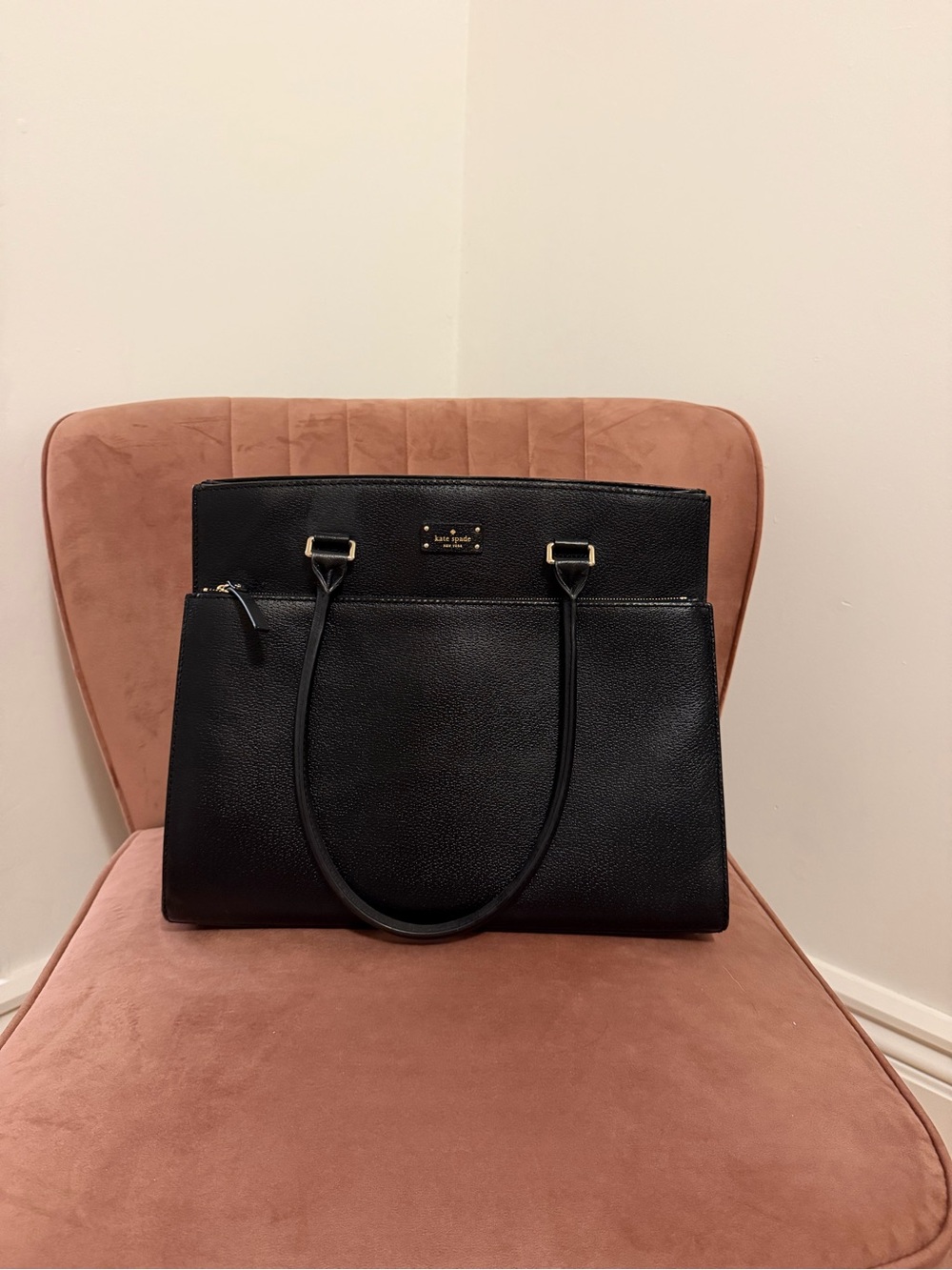 kate spade structured black purse